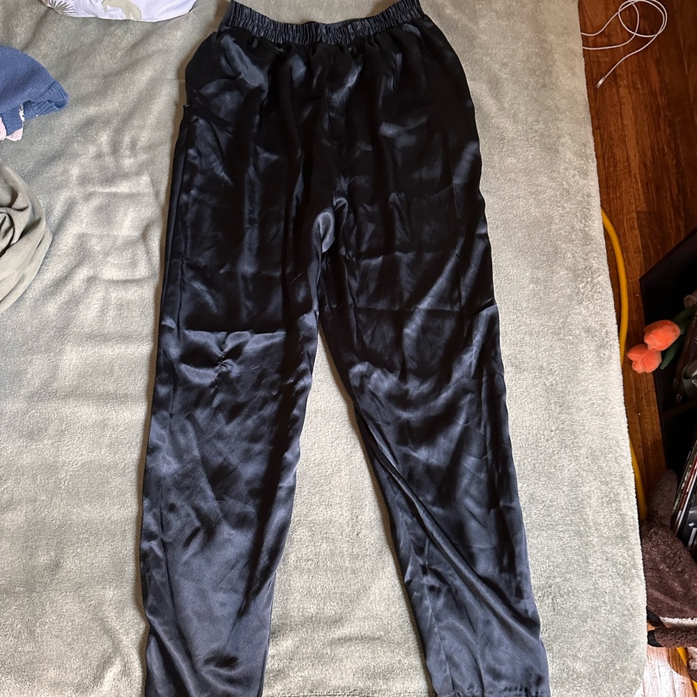 Unisex silk & satin pants